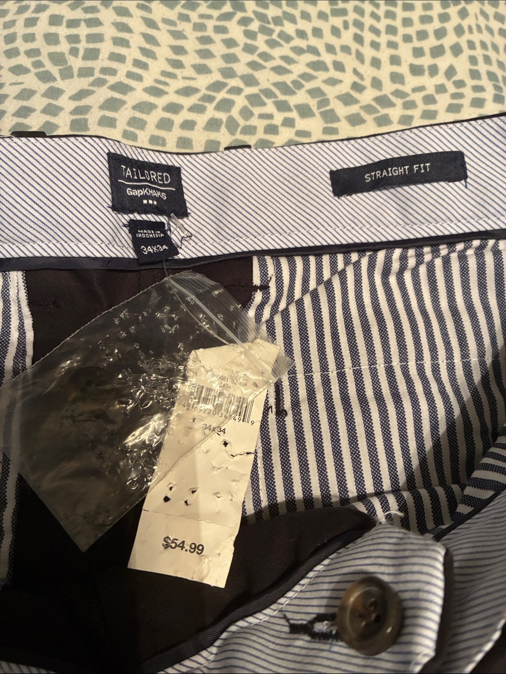 NWT GapKhakis Men's Black Dress Pants - Picture 2 of 8